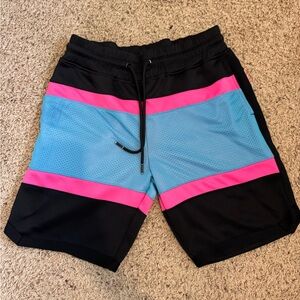 CSG Black, Pink and Blue  Athletic Shorts Men’s Size Large